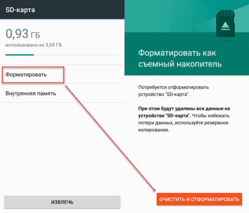 Как я отформатировал внутреннюю память своего планшета Android