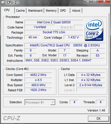 Как я разогнал свой Intel Core 2 Quad Q9550