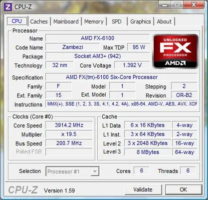 Разгон процессора AMD Athlon 6100